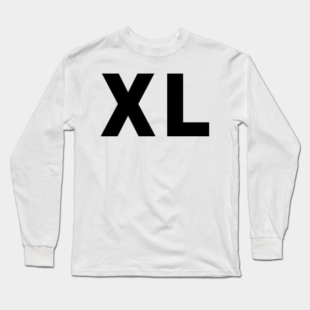 XL Shirt (black text) Long Sleeve T-Shirt by A Mango Tees